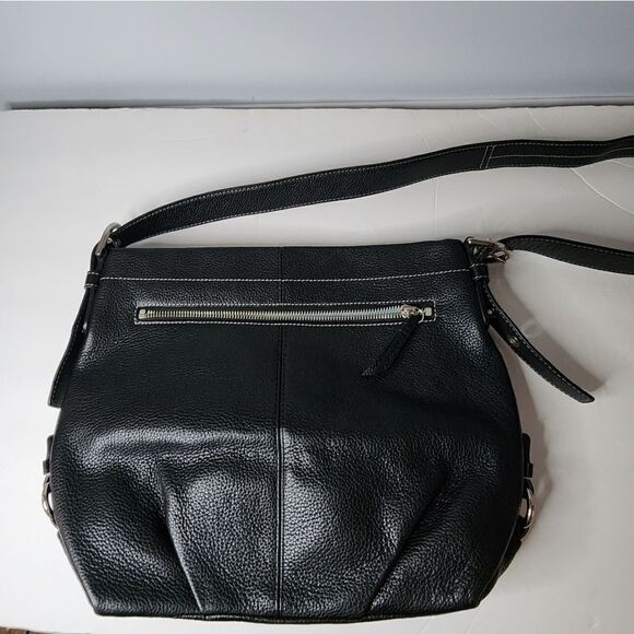 COACH Black Leather Duffle  Convertible Shoulder or Crossbody Bag - Picture 4 of 10